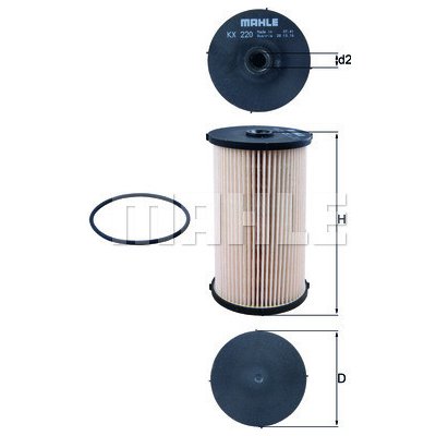 MAHLE Palivový filtr KX220D | Zboží Auto