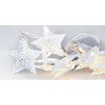 Solight LED řetěz vánoční hvězdy kovové bílé 10LED 1m 2x AA IP20 – Hledejceny.cz