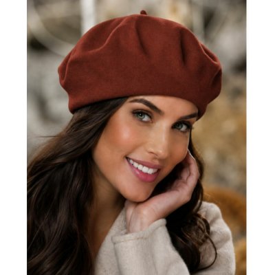 TONAK Tmavě červený baret FLORA WOOLMARK W-baret/876 – Hledejceny.cz