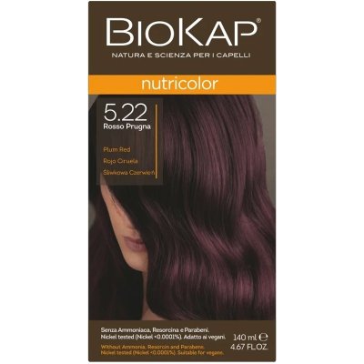Biokap NutriColor barva na vlasy Švestková červená 5.22