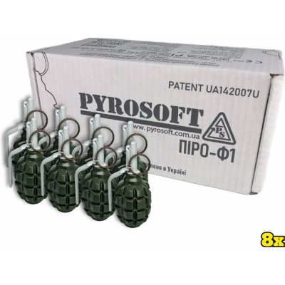 Pyrosoft 8x Airsoftový ruční granát Pyro-F1M – Hledejceny.cz
