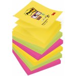 Bloček samolepicí Z 3M Post-it Super Sticky, 76x76 mm, Carnival, 3 barvy, 6x90 lístků – Hledejceny.cz