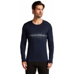 Icebreaker Mens Mer 200 Oasis LS Crewe Snow Wave Midnight Navy – Zboží Dáma
