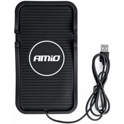 Amio Bezdrátová Qi nabíječka do auta 3.0 15W s USB, 186x103 mm – Zbozi.Blesk.cz