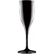 Gold Plast Plastový pohár na šampaňské Flute, nerozbitný, SAN 150ml plastového nádobí: Černá