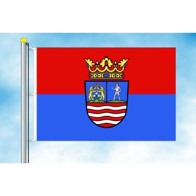 LIBEA, s.r.o. Győr-Moson-Sopron vlajka Rozměr: 60×90 cm, Uchycení: Karabiny na stožár – Hledejceny.cz
