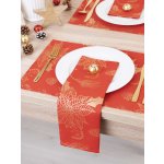 MKLuzkoviny.cz Luxerový vánoční ubrousek Slavnostní červená 40x40cm – Zboží Dáma