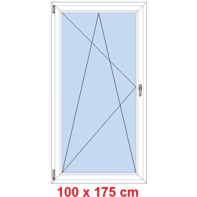 Soft Balkonové dveře otevíravé a sklopné Černá krupička/Černá krupička levé 100 x 175 cm – Hledejceny.cz