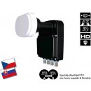 LNB konvertor Inverto Black Pro Quad Monoblok 23 mm 4.3st