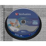 Verbatim BD-R 25GB 6x, printable, cakebox, 10ks (43804) – Zboží Živě