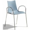 Jídelní židle Scab Design Zebra Technopolymer s područkami antracitová / světle modrá 2616