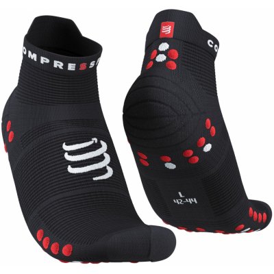 Compressport Pro Racing Socks v4.0 Run Low Black/Red