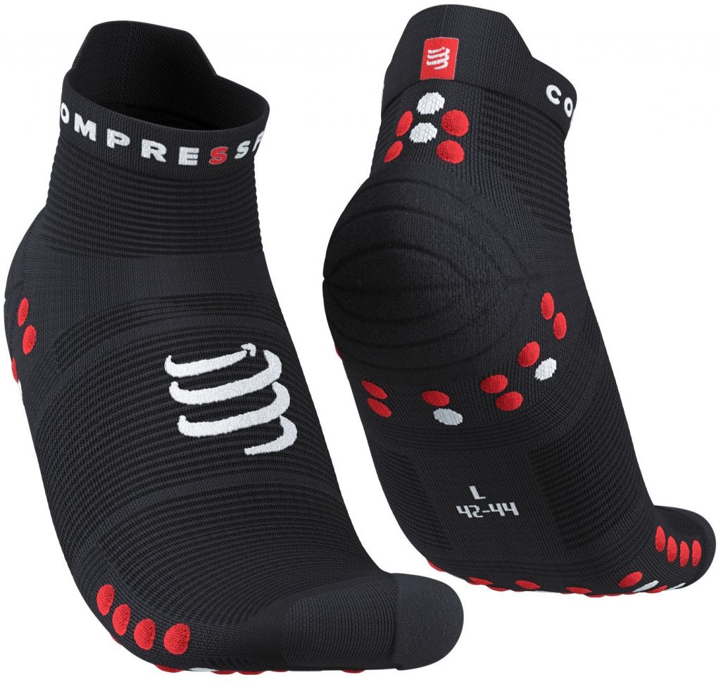 Compressport Pro Racing Socks v4.0 Run Low Black/Red