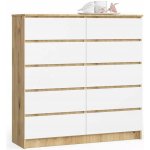 Ak furniture Kuba 120 cm 10 šuplíků – Hledejceny.cz