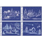 Anděl Přerov Okenní fólie česká zimní zasněžená krajina s glitry 35 x 50 cm – Hledejceny.cz