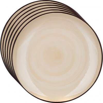 Banquet Sada 6 mělkých talířů Palas 27 cm krémová – Hledejceny.cz