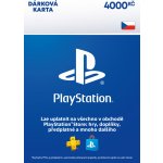 PlayStation Store dárková karta 4000 Kč – Zboží Mobilmania