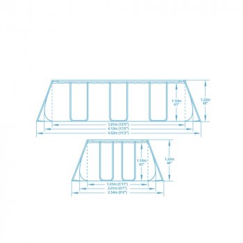 Bestway Power Steel Frame 4,12 x 2,01 x 1,22 m 56457