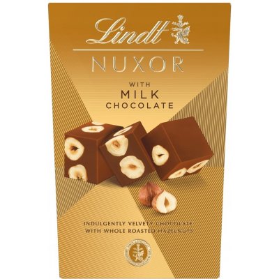 Lindt Nuxor Oříšková mléčná čokoláda Gianduja s celými jádry lískových ořechů 150 g – Sleviste.cz