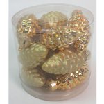 Ozdoby skleněné-tvar šišky zlaté pr 5,5 cm cena za 1 13 ks VAK128-GOLD – Zboží Dáma