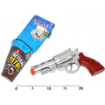 Wiky pistole klapací + policejní odznak plast 22cm 2 barvy na kartě – Zboží Mobilmania