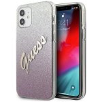 Pouzdro Guess iPhone 12 mini hardcase Glitter Gradient Script růžové – Hledejceny.cz
