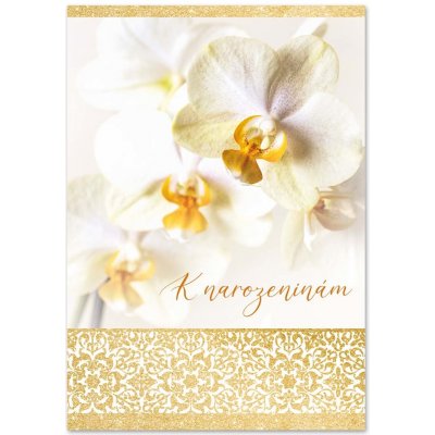 Blahopřání - Bílá orchidej – Zboží Mobilmania