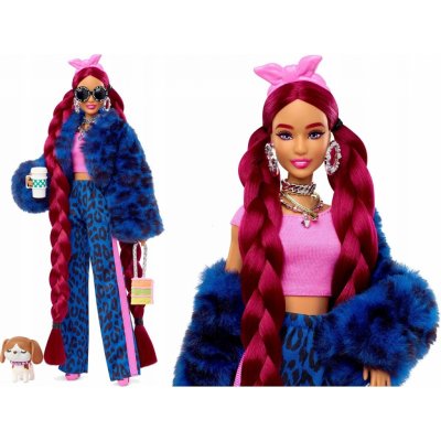 Barbie Extra Modrá teplákovka s leopardím vzorem – Zboží Mobilmania