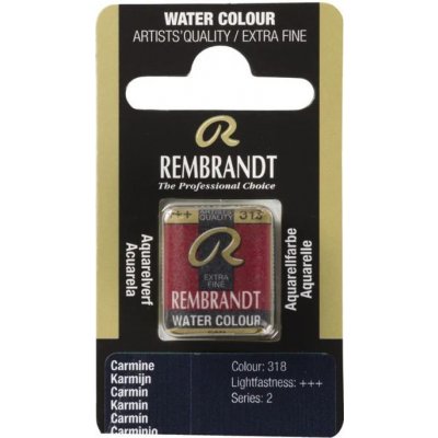 Rembrandt mistrovská akvarelová barva půlpánvička 318 Carmine – Hledejceny.cz
