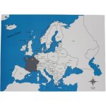 Montessori kontrolní mapa Evropa Nová s popisky – Hledejceny.cz