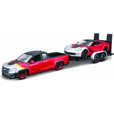 Maisto Chevrolet Colorado ZR2 2017 s Corvette Z06 2015 1:24 – Zbozi.Blesk.cz