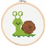 Sada na jednoduché křížkové vyšívání ŠNEČEK – Sleviste.cz