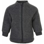 Mikk-Line dětská mikina na zip merino-fleece šedá Anthracite Melange – Zboží Mobilmania