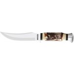 Tramontina nůž lovecký s pevnou čepelí outdoor 12,7cm s koženým pouzdrem paroh – Zboží Dáma