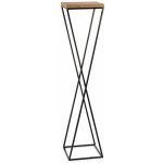 HowHomely Stojan na květiny LOFT 100x24 cm černá/hnědá DD0330 – Zboží Dáma