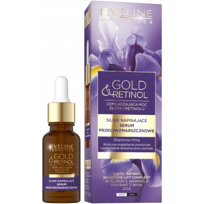 Eveline Cosmetics Gold & Retinol Protivráskové sérum s anti-aging účinkem 18 ml – Zboží Mobilmania