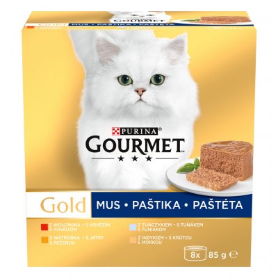 Gourmet Gold tuňák játra krůta hovězí 8 x 85 g – Hledejceny.cz