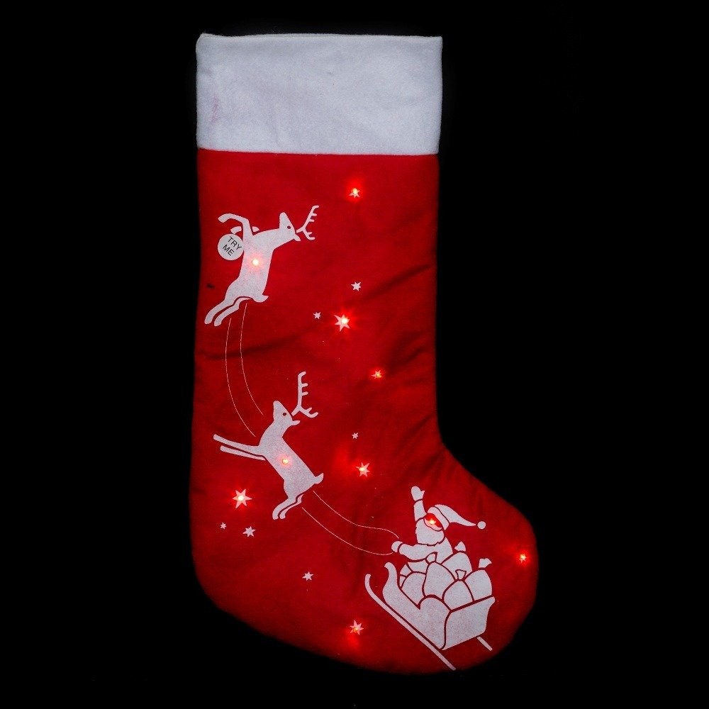 Fééric Lights and Christmas Vánoční ponožky Santa Claus s LED osvětlením,  45 cm od 299 Kč - Heureka.cz
