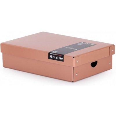 Karton P+P Krabice lamino malá Metallic měděná 35,5 x 24 x 9 cm 7-052 Hnědá – Sleviste.cz