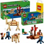LEGO® Minecraft 21259 Plavba na pirátské lodi – Hledejceny.cz