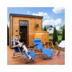 Zahradní polohovací křeslo SPRINGOS RELAX světle modré – Hledejceny.cz