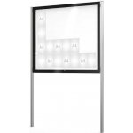 PROCITY Venkovní černá moderní vitrína Edge, 28 x A4 včetně sloupků | Zboží Auto