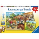 Ravensburger Koňská farma 3 x 49 dílků – Zboží Dáma