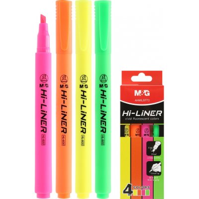 M&G Hi-Liner Fluo 4 barvy 545651 – Zboží Živě