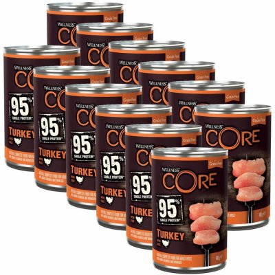 Wellness Core 95% krůta & kapusta 12 x 400 g – Zboží Mobilmania