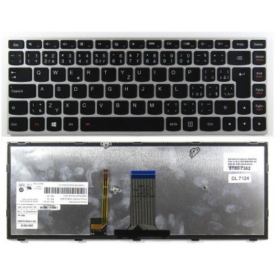 česká klávesnice Lenovo IdeaPad Flex 2-14 2-14D B40 B40-30 B40-45 G40 G40-45 Z40 černá/stříbrná frame CZ/SK podsvit