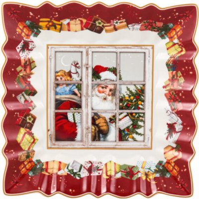Villeroy & Boch Toy's Fantasy Čtvercová mísa Santa za oknem 23 cm