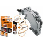 Foliatec dvousložková barva na brzdy, stříbrná (Stratos silver metallic)