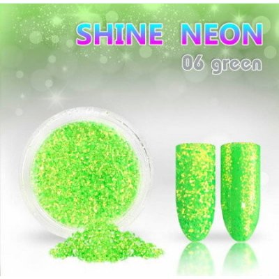 Neónový glitrový prášok 06 shine neon green – Hledejceny.cz