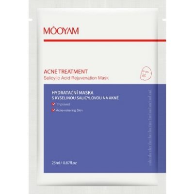 Mooyam hydratační pleťová maska s kyselinou salicylovou proti akné 25 ml – Hledejceny.cz
